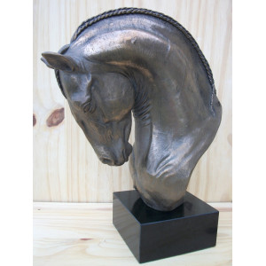 Sculpture buste cheval lusitanien