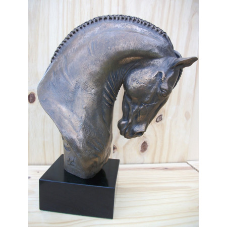 Sculpture buste cheval lusitanien