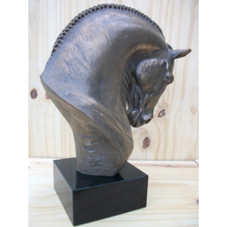 Sculpture buste cheval lusitanien