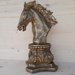 Buste cheval doré 2