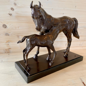 Sculpture en Bronze L' étalon et le poulain 2