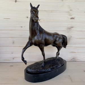 Sculpture en Bronze Cheval au trot 2
