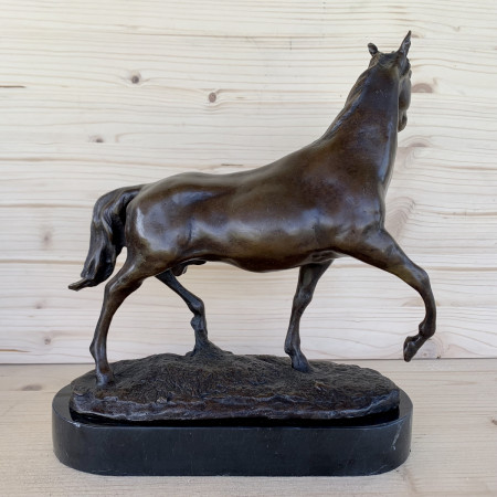 Sculpture en Bronze Cheval au trot