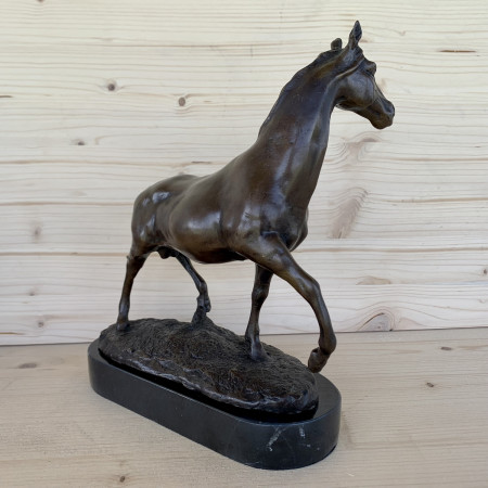 Sculpture en Bronze Cheval au trot