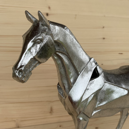 Trophée cheval argenté