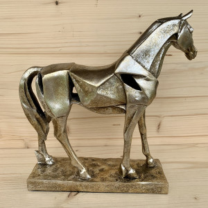 Trophée cheval doré à paillettes 2