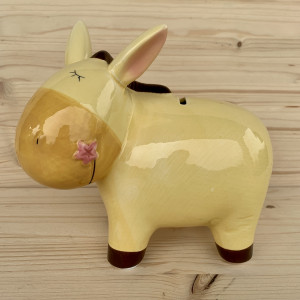 Tirelire poney champagne