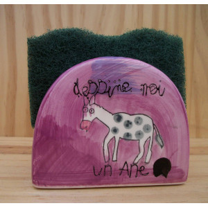 Porte éponge avec âne 