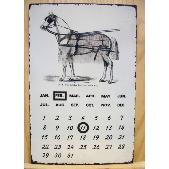 Calendrier perpétuel en zinc 