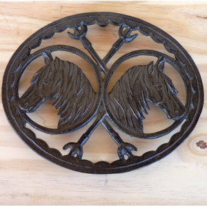 Dessous de plat ovale 2 chevaux 