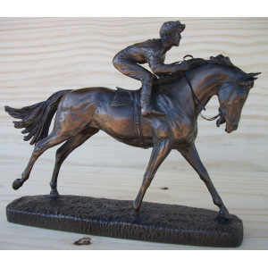 Jockey et son cheval Le Favori 