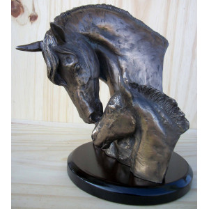 Tête jument et son poulain 