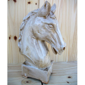 Tête de cheval en céramique grand format  2