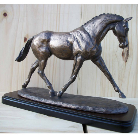 Cheval au trot avec pions 