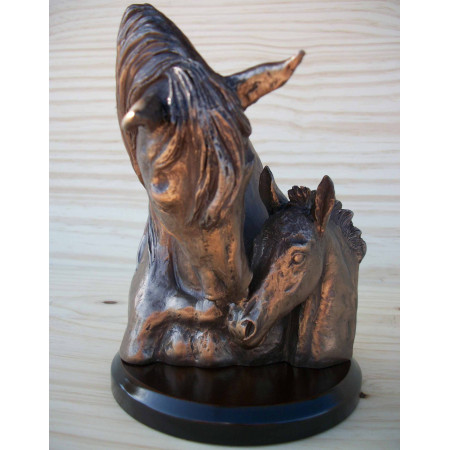 Tête jument et son poulain 