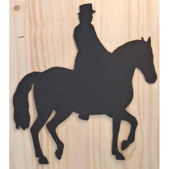 Cheval et cavalier de dressage 