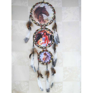 Attrape rêve ou dreamcatcher descente 3 motifs 