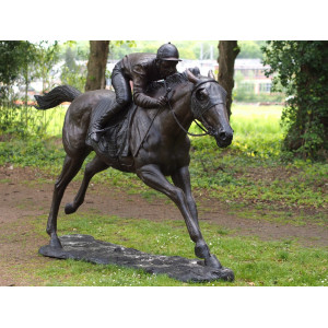 Statue en Bronze Le Jockey sur son cheval