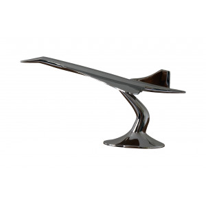 Sculpture Le Concorde en métal chromé