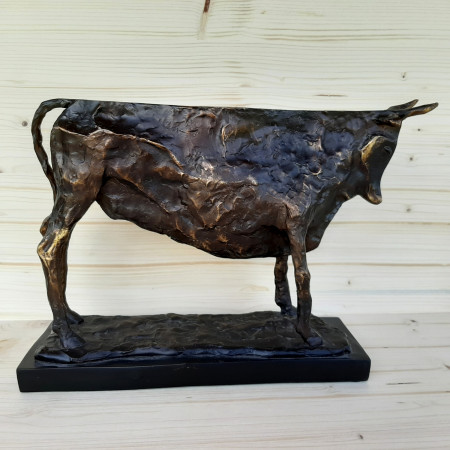 Sculpture taureau stylisé bronze