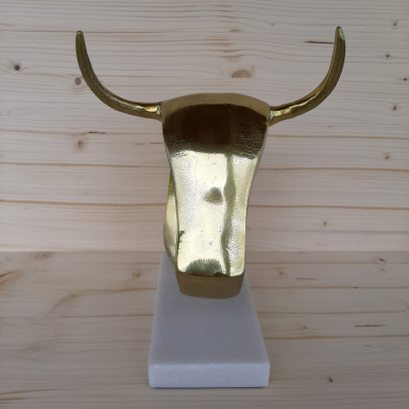 Sculpture moderne tête de taureau
