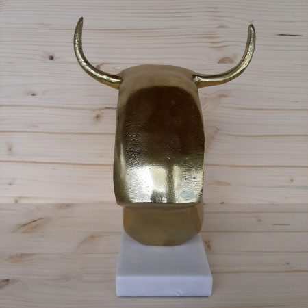 Sculpture moderne tête de taureau