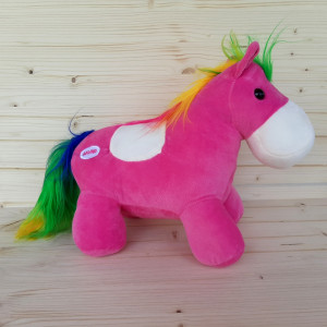 Peluche cheval rose à leds