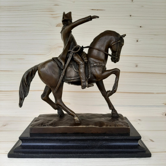 Sculpture en bronze Napoléon sur son cheval