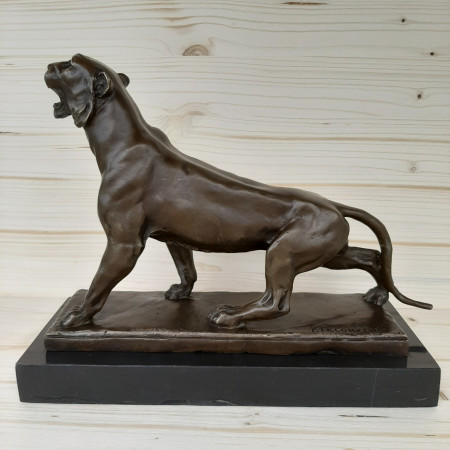 Sculpture en bronze La panthère