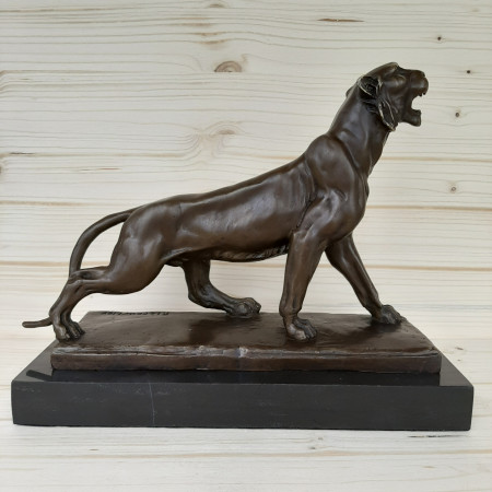 Sculpture en bronze La panthère