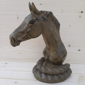 Trophée tête en fonte